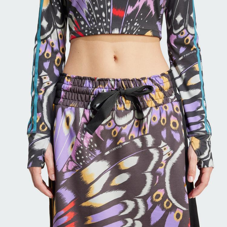 adidas adidas adidas X FARM Premium Rock Kleid Damen - Black / Preloved Purple / Lush Red - 0 | SportScheck