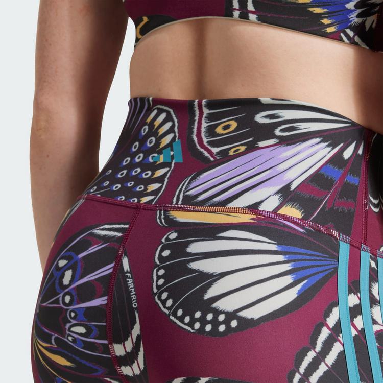 adidas adidas adidas X Farm 7/8 Leggings Leggings Damen - Black / Amazon Red / Energy Ink - 0 | SportScheck