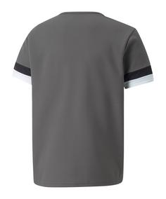 Rückansicht von PUMA teamRISE Trikot Kids Hell Fu&szlig;balltrikot Kinder grauschwarzweiss