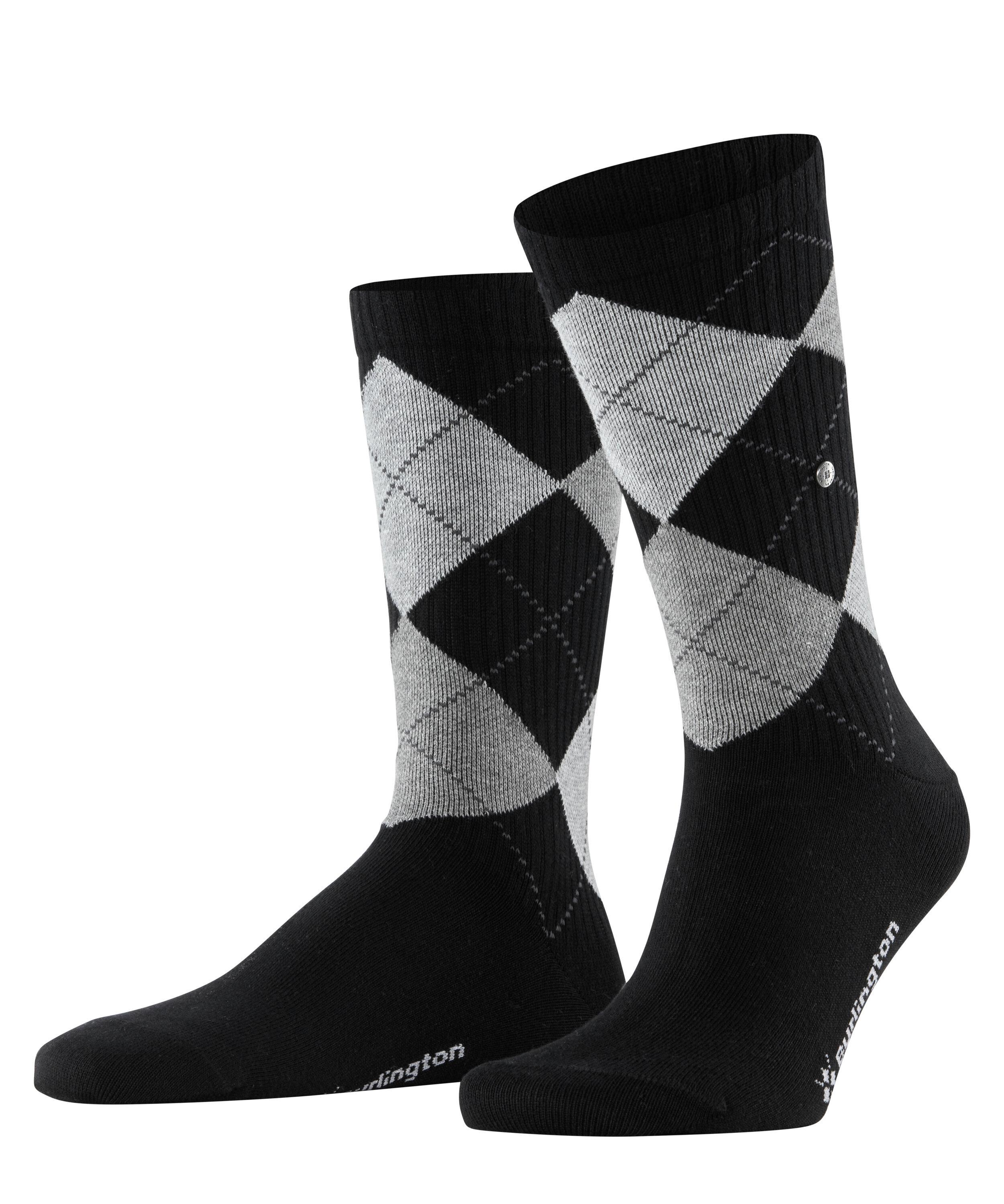 Burlington Rib Court SO Socken Herren - black (3000)