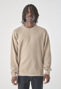 Rückansicht von Cleptomanicx Crewneck Grower Strickpullover Herren Feather Gray