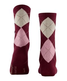 Rückansicht von Burlington Rib Courtside SO Freizeitsocken Damen wine (8010)