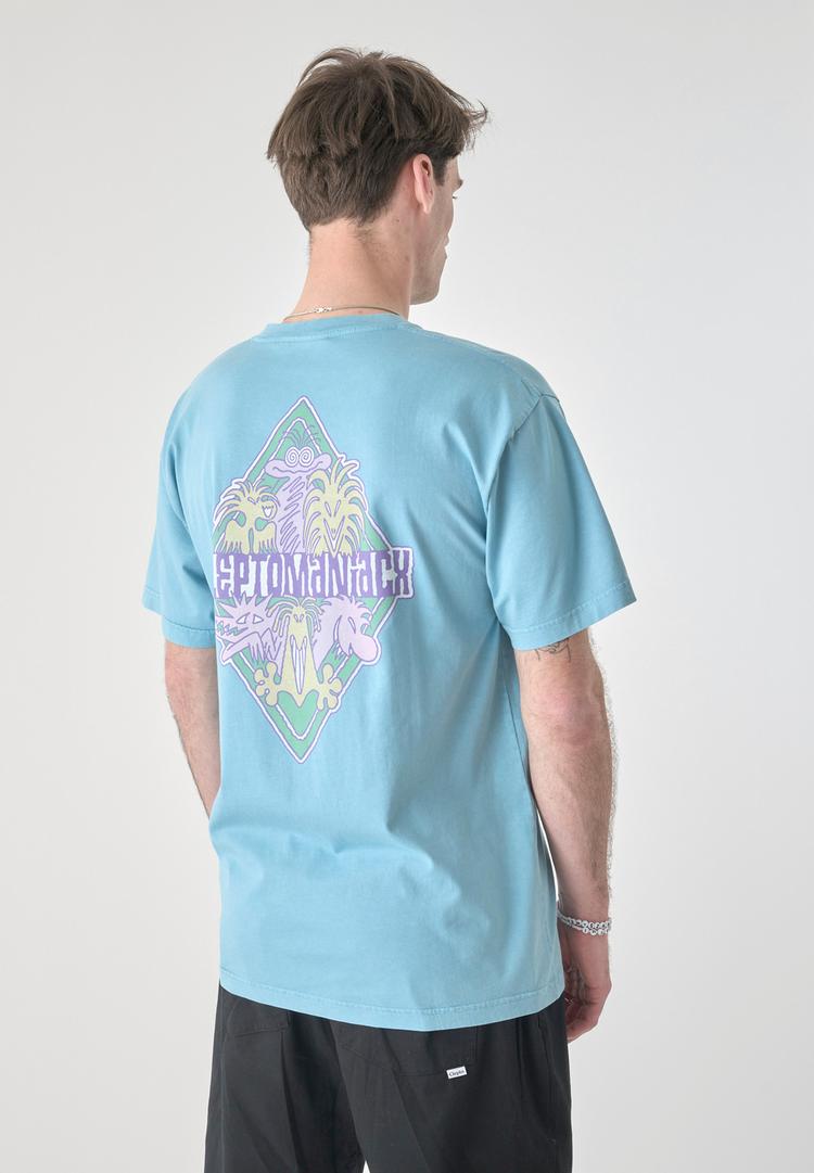 Cleptomanicx Cleptomanicx Maniacx Printshirt Herren - Milky Blue - 2 | SportScheck