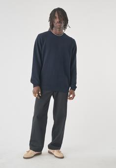Rückansicht von Cleptomanicx Crewneck Grower Strickpullover Herren Sky Captain