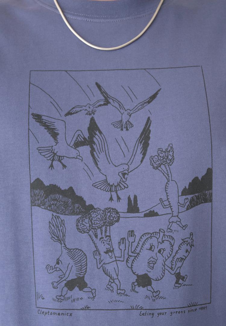 Cleptomanicx Cleptomanicx Classic Tee Birds of Prey Printshirt Herren - Nightshadow Blue - 3 | SportScheck