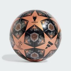Rückansicht von adidas UCL 24/25 Knockout Phase Club Ball Fußball Metallic Copper / Black / Silver Metallic