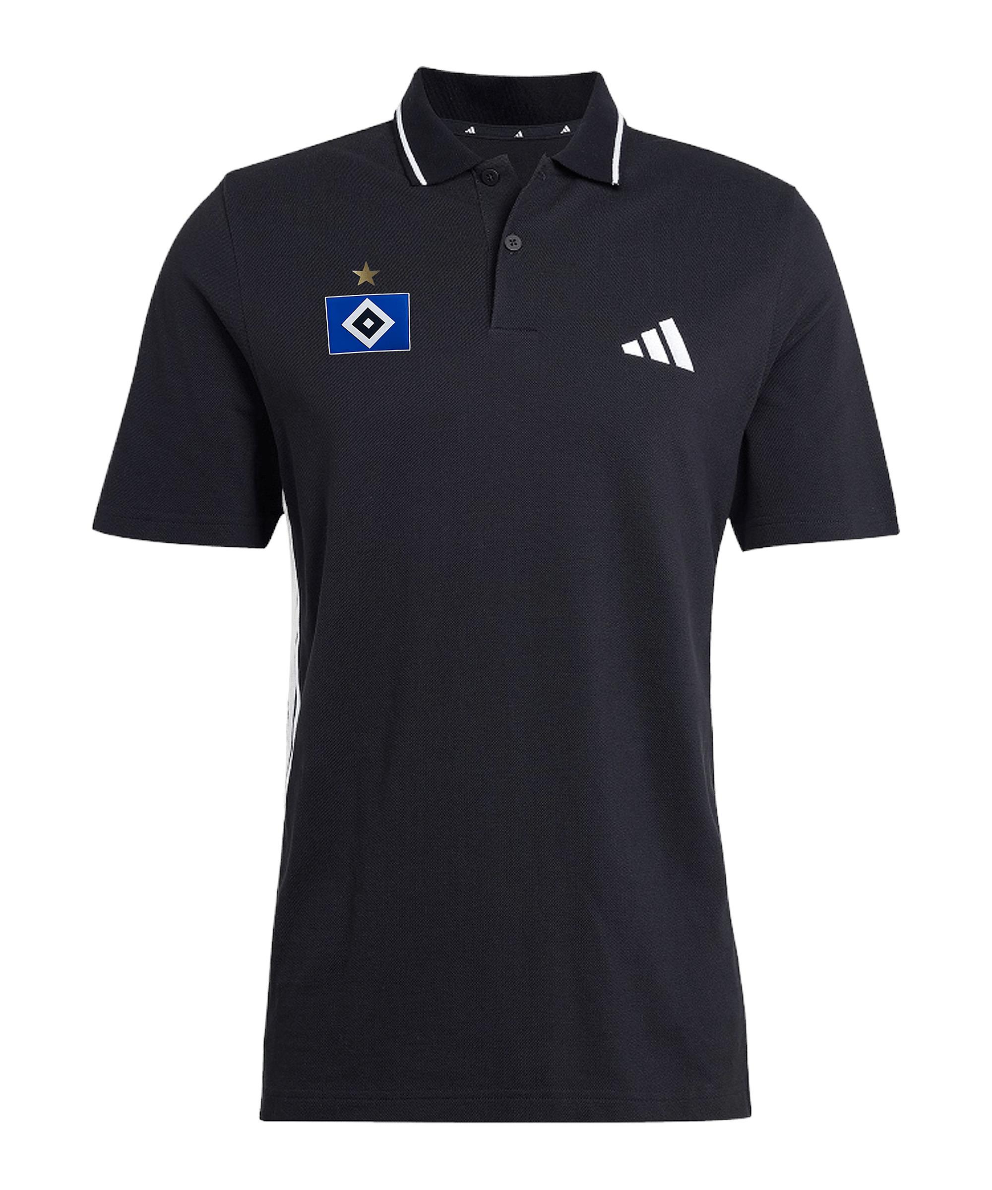 adidas Hamburger SV Polo Poloshirt Herren - schwarz