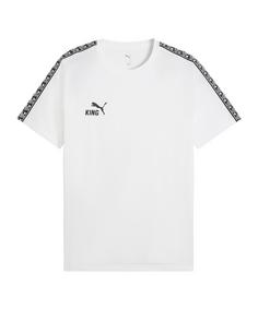 PUMA teamKING T-Shirt Funktionsshirt Herren weissschwarz