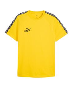 PUMA teamKING T-Shirt Funktionsshirt Herren gelbschwarz