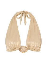 Moda Minx Scallop Shell Bikini Oberteil Damen - Beige Shimmer