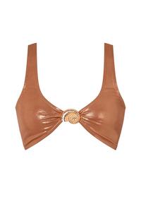 Moda Minx Nautilus Shell Crop Bikini Top Bikini Oberteil Damen - Bronze Shimmer