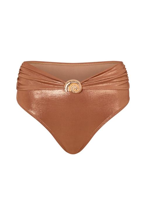 Moda Minx Nautilus Shell High Waist Bikini Bottom Bikini Hose Damen