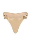 Moda Minx Scallop Shell Bikini Hose Damen - Beige Shimmer
