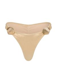 Moda Minx Scallop Shell Bikini Hose Damen - Beige Shimmer