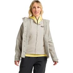 Rückansicht von Jack Wolfskin PRELIGHT 3IN1 JKT W Funktionsjacke Damen pale sand