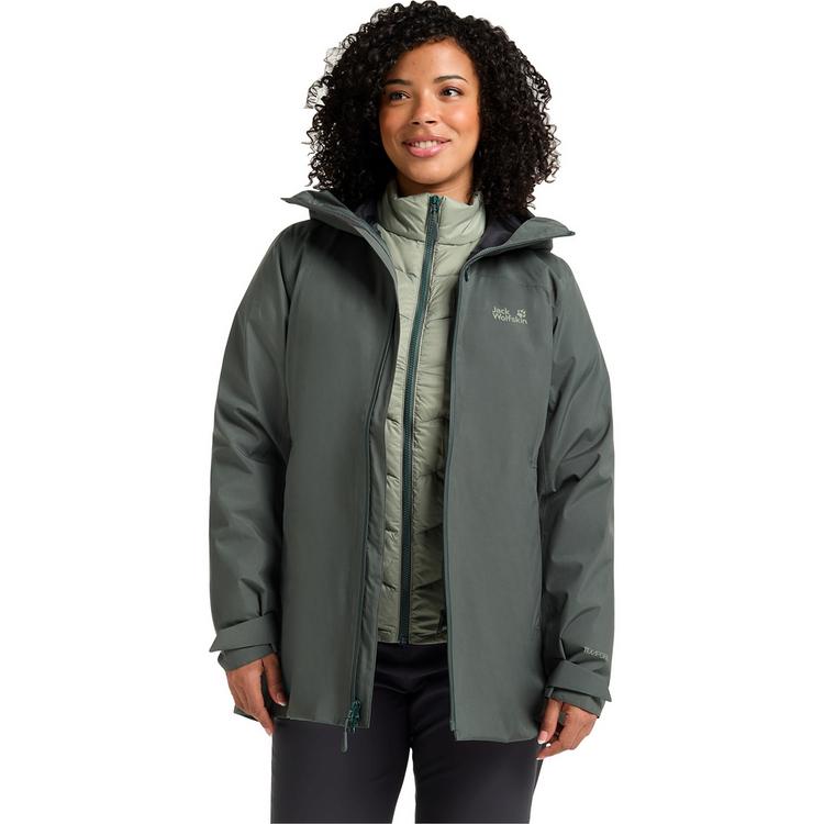 Jack Wolfskin Jack Wolfskin ICECAPE 3IN1 DOWN JKT W RDS Funktionsjacke Damen - slate green - 0 | SportScheck