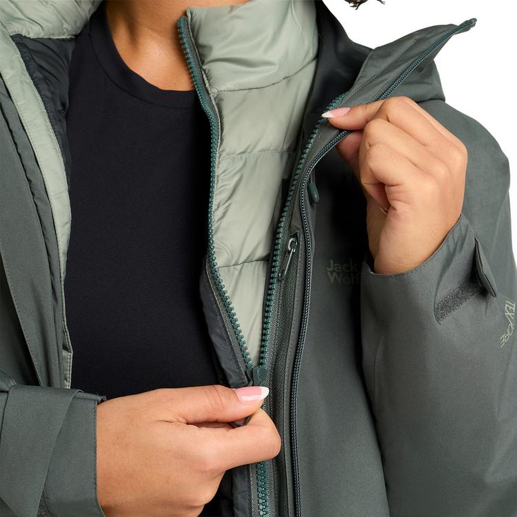 Jack Wolfskin Jack Wolfskin ICECAPE 3IN1 DOWN JKT W RDS Funktionsjacke Damen - slate green - 2 | SportScheck