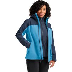 Rückansicht von Jack Wolfskin WILD PLACES 3IN1 JKT W Funktionsjacke Damen sky blue
