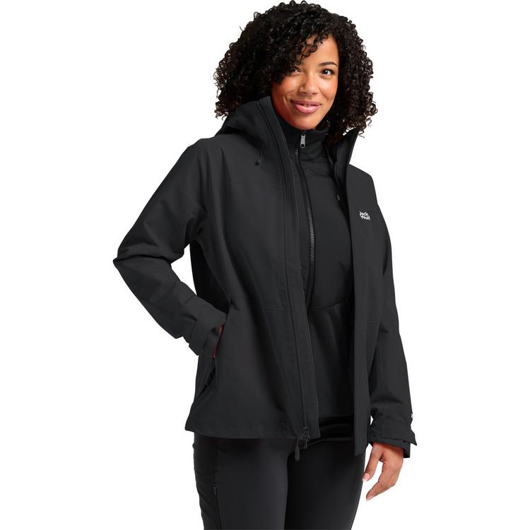 Jack Wolfskin Jack Wolfskin WILD PLACES 3IN1 JKT W Funktionsjacke Damen - black - 0 | SportScheck