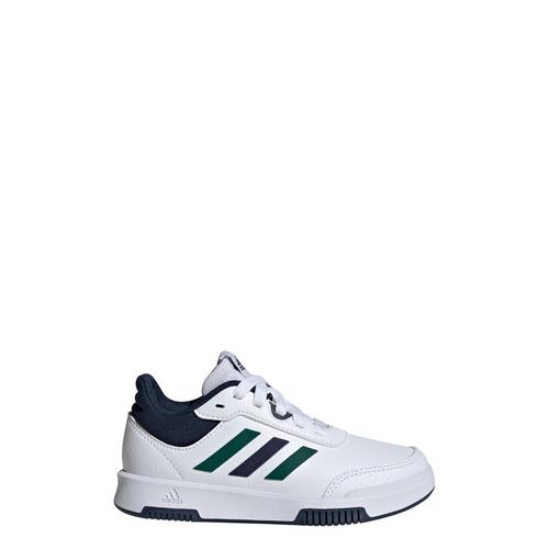 Rückansicht von adidas Tensaur Sport Training Lace Schuh Sneaker Kinder Cloud White / Collegiate Green / Collegiate Navy