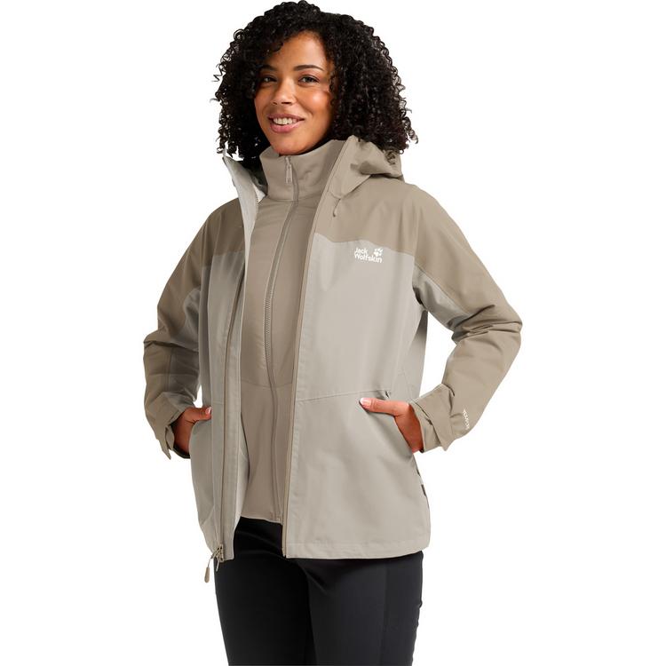 Jack Wolfskin Jack Wolfskin WILD PLACES 3IN1 JKT W Funktionsjacke Damen - pale sand - 0 | SportScheck