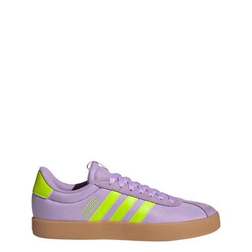 Rückansicht von adidas VL Court 3.0 Schuh Sneaker Damen Powder Plum / Solar Slime / Lucid Lemon