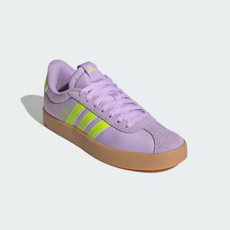 adidas adidas VL Court&nbsp;3.0 Schuh Sneaker Damen - Powder Plum / Solar Slime / Lucid Lemon - 3 | SportScheck