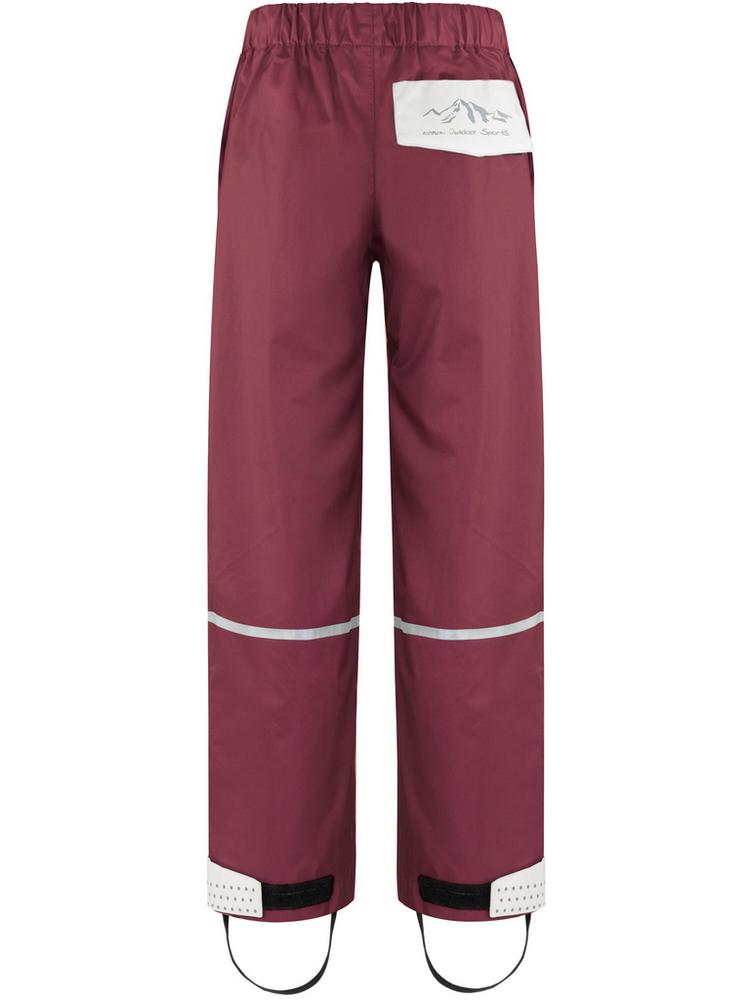 normani Outdoor Sports normani Outdoor Sports Thurlow Regenhose Kinder - Rot/Wei&szlig; - 0 | SportScheck