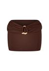Moda Minx Irregular Hoop Short Skirt Minirock Damen - Brown