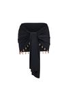 Moda Minx Gold Shells Front Tie Skirt Minirock Damen - Black