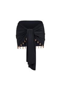 Moda Minx Gold Shells Front Tie Skirt Minirock Damen - Black