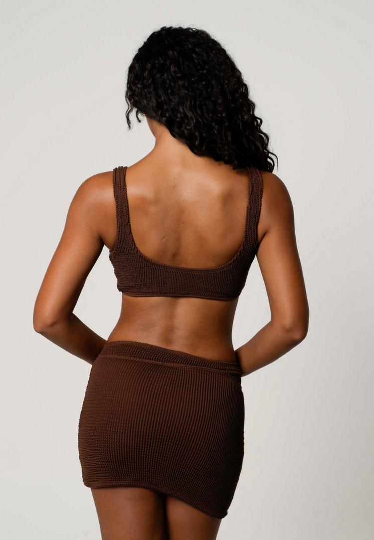 Moda Minx Moda Minx Starfish Scrunch Minirock Damen - Coffee - 3 | SportScheck