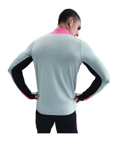 Rückansicht von Nike Strike Drill Top Sweatshirt Funktionssweatshirt Herren blauschwarzrosa