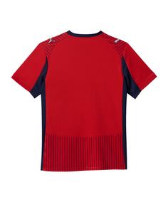 Rückansicht von PUMA SK Rapid Wien Trikot Auswärts 2025/2026 Fußballtrikot Kinder rot