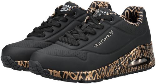 Rückansicht von Skechers Sneaker Sneaker Damen Schwarz/Gold