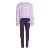 adidas Little Girls Everyday Glam Set Kinder Trainingsanzug Kinder - Powder Plum / Silver Metallic