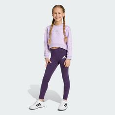 Rückansicht von adidas Little Girls Everyday Glam Set Kinder Trainingsanzug Kinder Powder Plum / Silver Metallic
