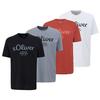 S.OLIVER T-Shirt T-Shirt Herren - Wei&szlig;/Rot/Hellgrau/Schwarz