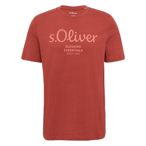 Rückansicht von S.OLIVER T-Shirt T-Shirt Herren Rot/Türkis/Türkis/Grün