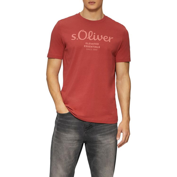 S.OLIVER S.OLIVER T-Shirt T-Shirt Herren - Wei&szlig;/Rot/Hellgrau/Schwarz - 4 | SportScheck