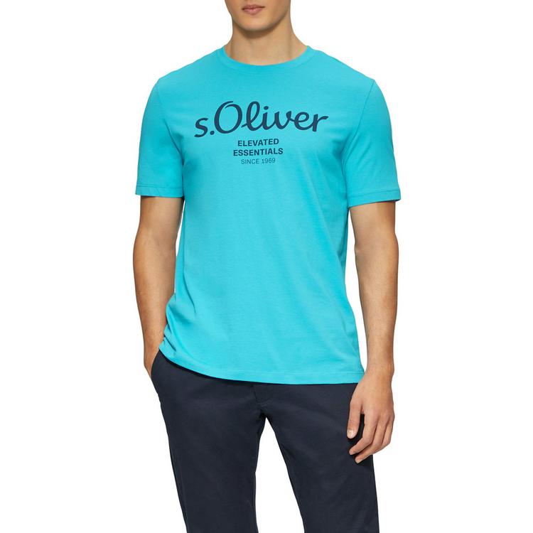 S.OLIVER S.OLIVER T-Shirt T-Shirt Herren - Rot/T&uuml;rkis/T&uuml;rkis/Gr&uuml;n - 4 | SportScheck