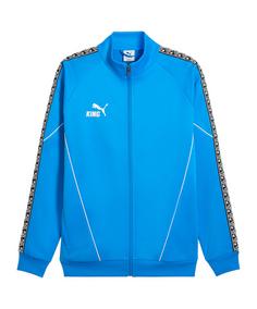 PUMA teamKING Anthem Jacke Trainingsjacke Herren blauweiss