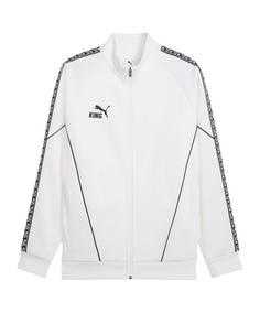 PUMA teamKING Anthem Jacke Trainingsjacke Herren weissschwarz