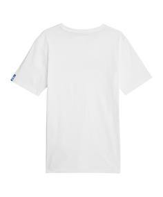 Rückansicht von PUMA Handball T-Shirt Fußballshorts Herren weisshellblau