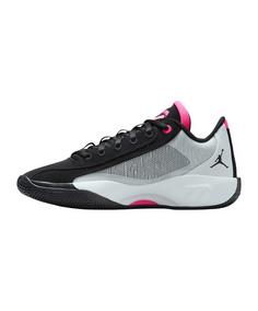 Rückansicht von Nike Luka .77 White Cement Weiß Hallenschuhe Herren schwarzrosagruen