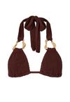 Moda Minx SCRUNCH Bikini Oberteil Damen - Coffee