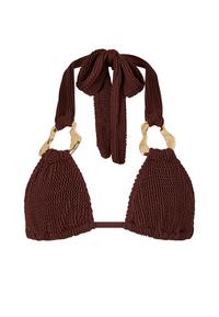 Moda Minx SCRUNCH Bikini Oberteil Damen - Coffee