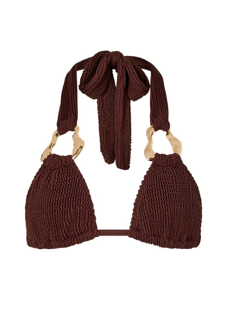 Moda Minx Moda Minx SCRUNCH Bikini Oberteil Damen - Coffee - 0 | SportScheck