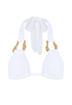 Moda Minx SCRUNCH Bikini Oberteil Damen White