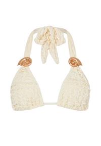 Moda Minx Lace Nautilus Shell Bikini Oberteil Damen - White